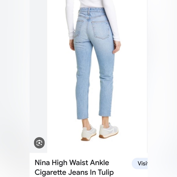 Rag and Bone. Nina high rise ankle cigarette. Button-fly 100% cotton Sz30, Tulip - Picture 2 of 16